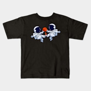 Basketball Astronauts Fun In Space Kids T-Shirt